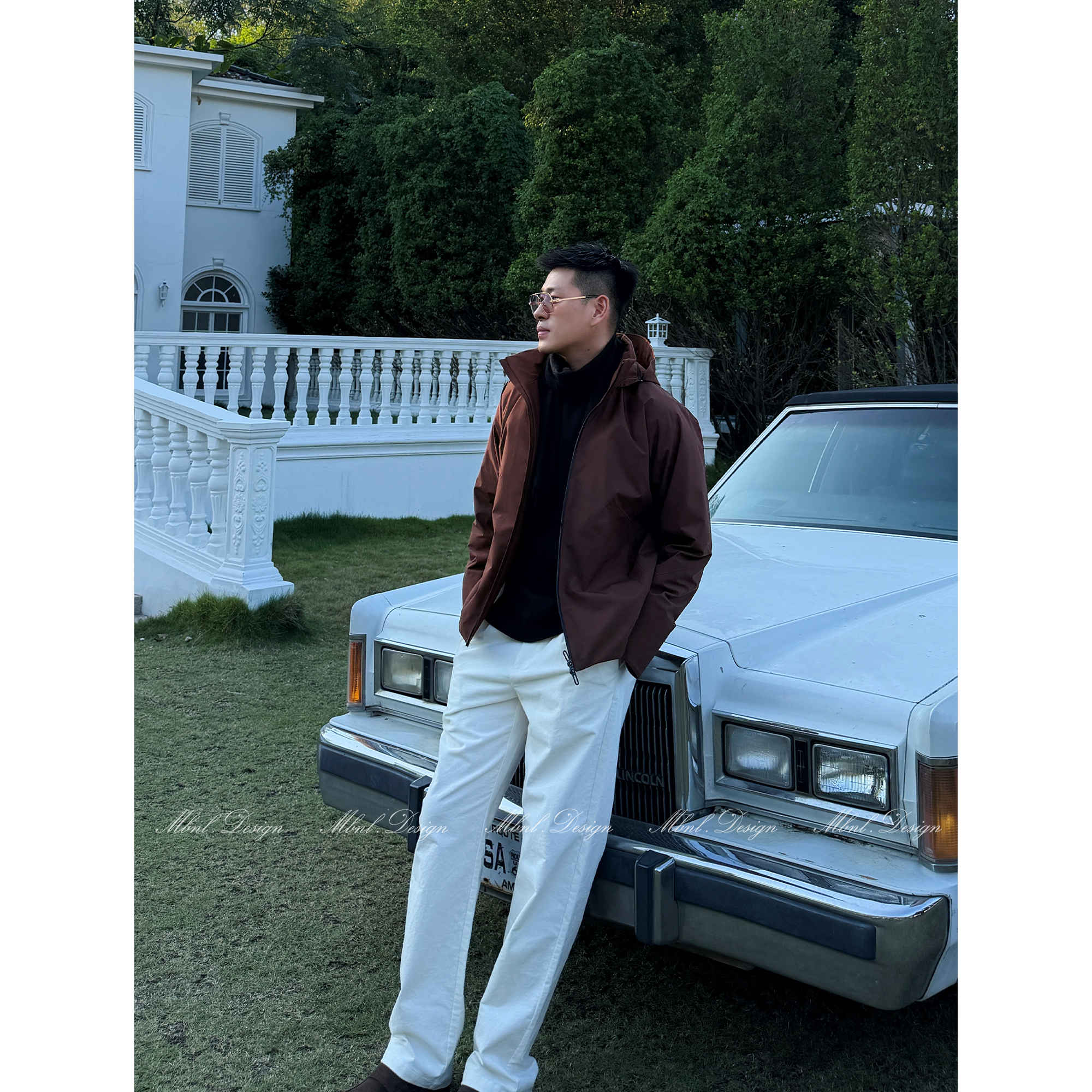 「斑驳暗咖」秦磊男装90白鹅绒防风三合一夹克LL-WWT0109 N10商品图3