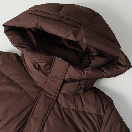 EITIE爱特爱羽绒服厚实兜帽高领暗扣长款羽绒厚实外套8411114 商品图2