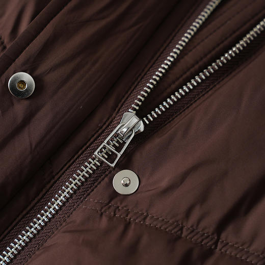 EITIE爱特爱羽绒服厚实兜帽高领暗扣长款羽绒厚实外套8411114 商品图5