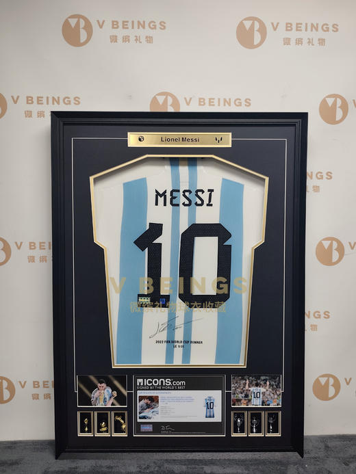 收藏系列 梅西 阿根廷 冠军限量版1-30/30 亲笔签名球衣 全球限量30件 商品图1