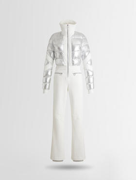 Fusalp - CLARISSE METAL - Metallic Silver/Neige - 女装 - 连体滑雪服 - 金属银/白色