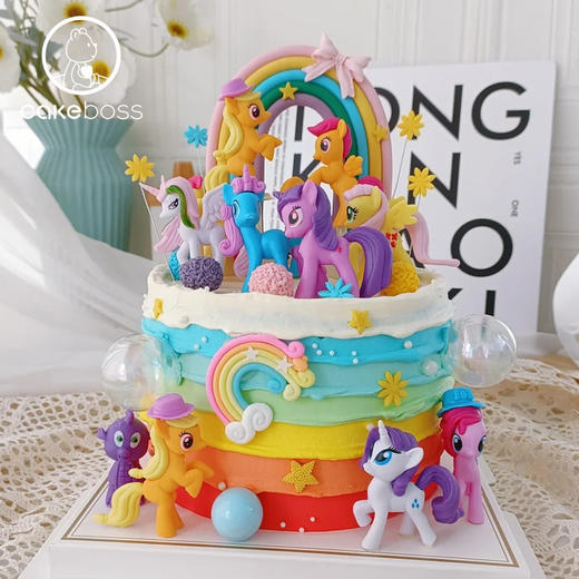 【私人定制】小马宝莉主题系列动物奶油鲜果蛋糕 商品图0