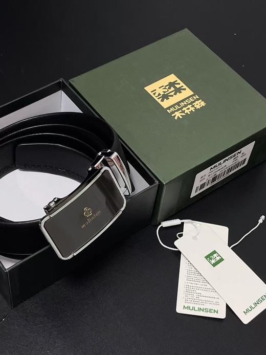 女神节2026促→木林森！头层牛皮腰带！！【自营直发】男士自动扣头层牛皮腰带盒装-喜出 商品图2