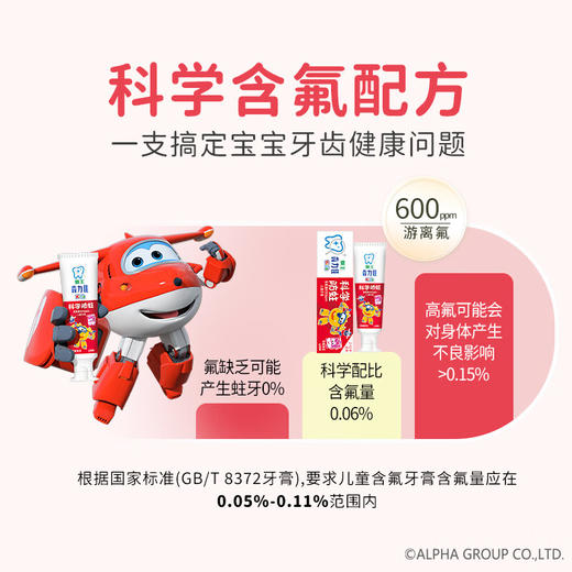 狮王（Lion）齿力佳儿童科学含氟防蛀牙膏（2-12岁）50g 商品图2