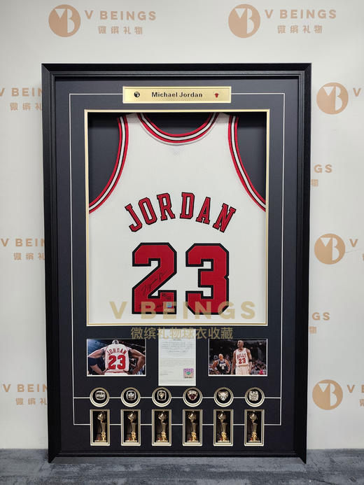 收藏系列 乔丹 公牛队白色名人堂限量铭文版 亲笔签名球衣 商品图1