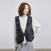 VogoPetite	新中式拉绒长绒花绘马甲100%山羊绒	BP141F1402 商品缩略图1