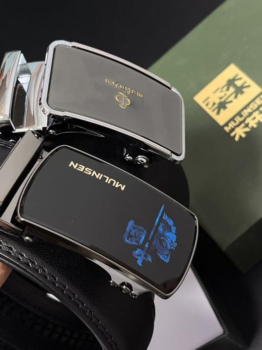 女神节2026促→木林森！头层牛皮腰带！！【自营直发】男士自动扣头层牛皮腰带盒装-喜出 商品图3