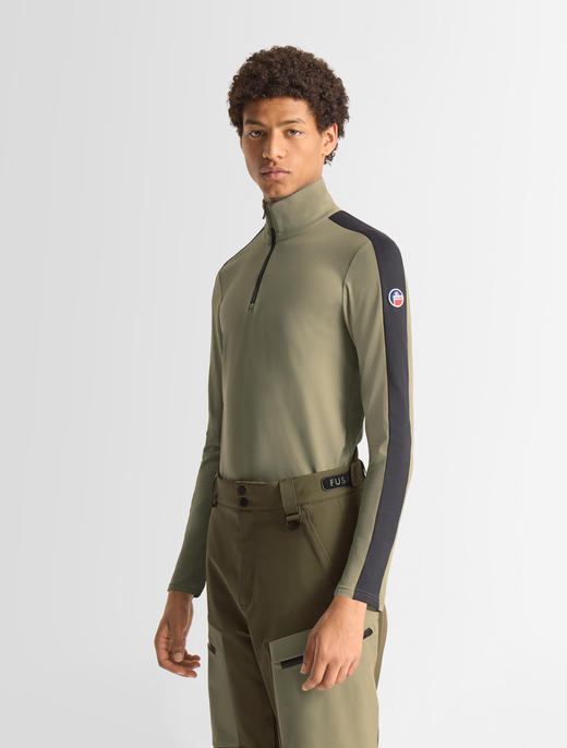 Fusalp - ALPILLE IV - Laurel/Noir - 男装 - 速干 - 灰绿色/黑色 商品图4