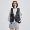 VogoPetite	新中式拉绒长绒花绘马甲100%山羊绒	BP141F1402 商品缩略图0