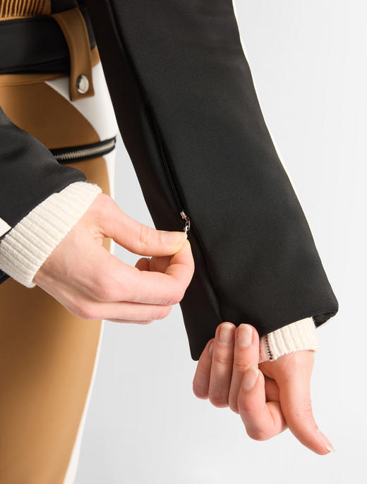 Fusalp - JORKET - Foxtrot/Noir/Neige - 女装 - 连体滑雪服 - 黄褐色/黑色/白色 商品图6