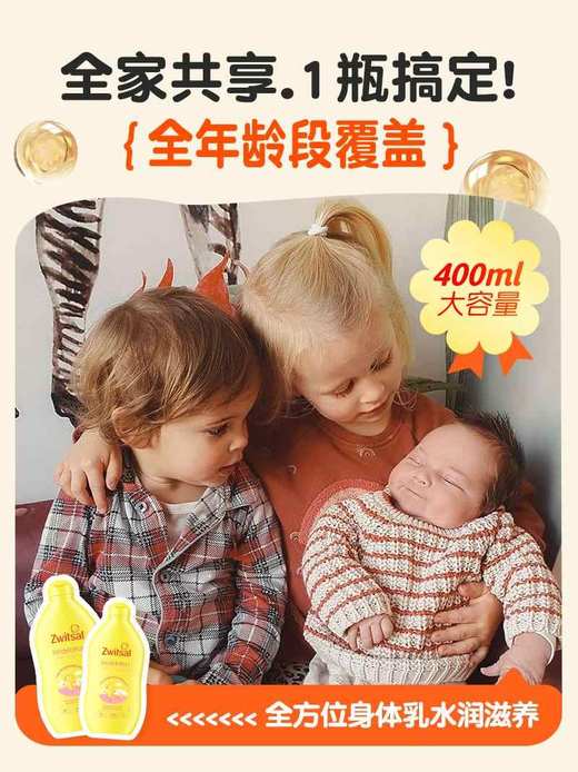 【云优选】荷兰zwitsal 儿童身体乳 商品图1