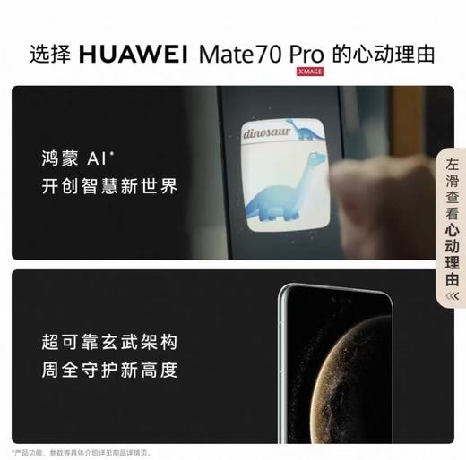 HUAWEI Mate70Pro 鸿蒙AI红枫原色影像 超可靠玄武架构 商品图2