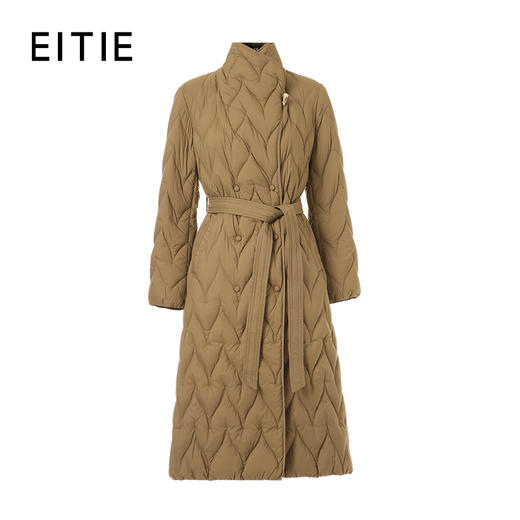 EITIE爱特爱左衽交叠轻薄长款冬季保暖时尚羽绒服8411108 商品图3