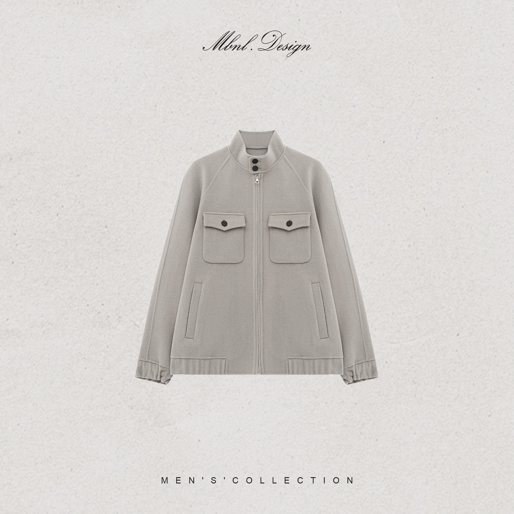 「Harrington」秦磊男装100美丽诺羊毛牛角扣夹克LL-WWT0137 N10商品图2