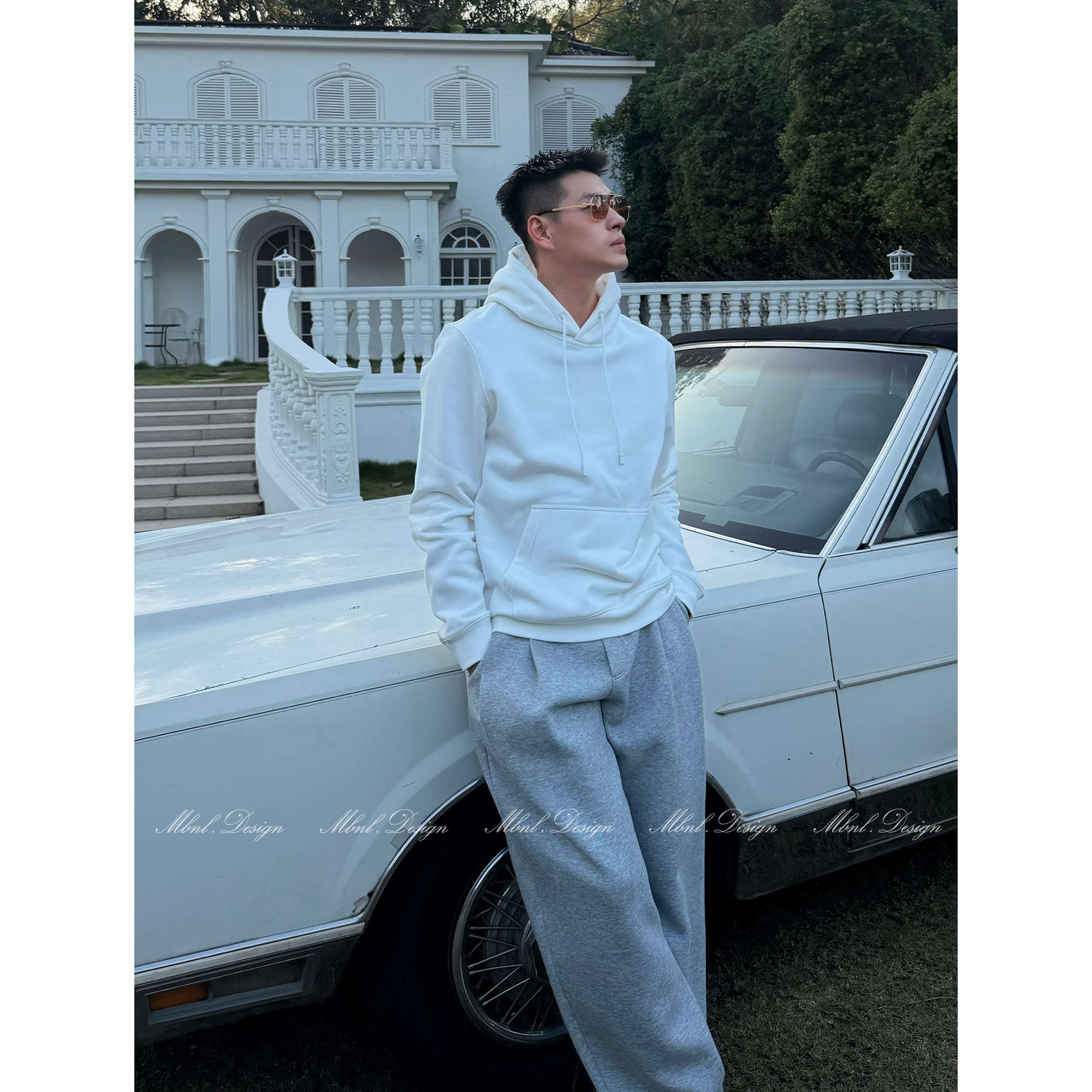 「Cleanfit 挺括」秦磊男装棉混纺osize落肩卫衣LL-WSY1202 N10商品图1