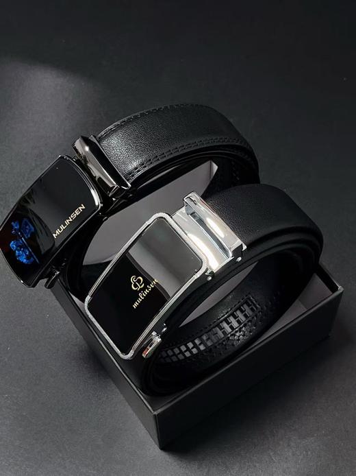 女神节2026促→木林森！头层牛皮腰带！！【自营直发】男士自动扣头层牛皮腰带盒装-喜出 商品图6