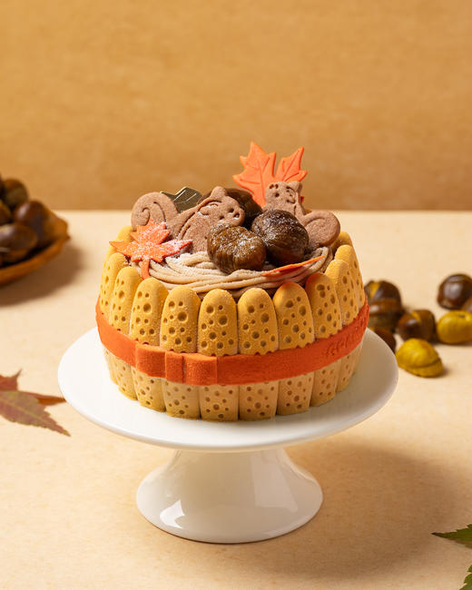 鲜果夏洛特栗香慕斯生日蛋糕 商品图0