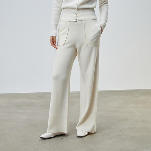 VogoPetite	松紧腰休闲阔腿裤100%山羊绒	BP131E3107 商品图3