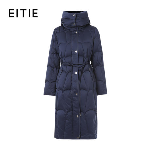 EITIE爱特爱高领连帽鹅绒秋冬保暖利器防风抗寒H版型时尚百搭不挑人保暖羽绒服8411103 商品图0