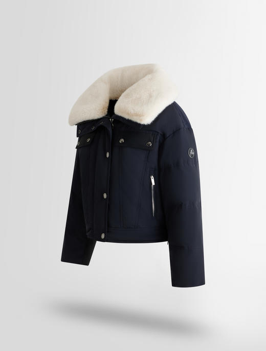 Fusalp - LAKKI - Marin/Noir/Neige - 女装 - 滑雪夹克 - 深蓝色/黑色/白色 商品图1