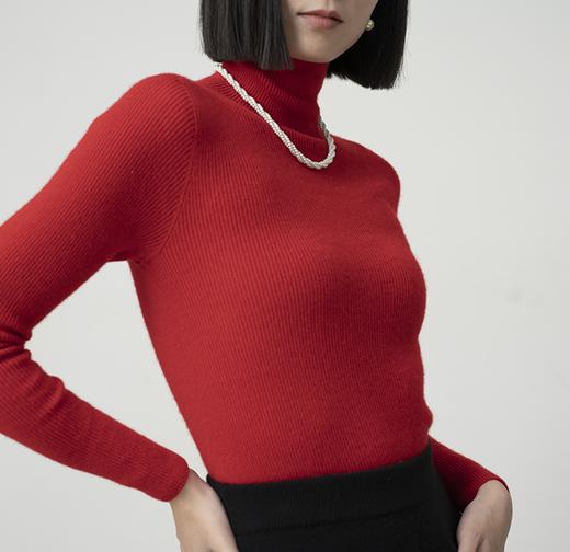 VogoPetite无缝高领套衫100%山羊绒针织衫BP133E1127 商品图0