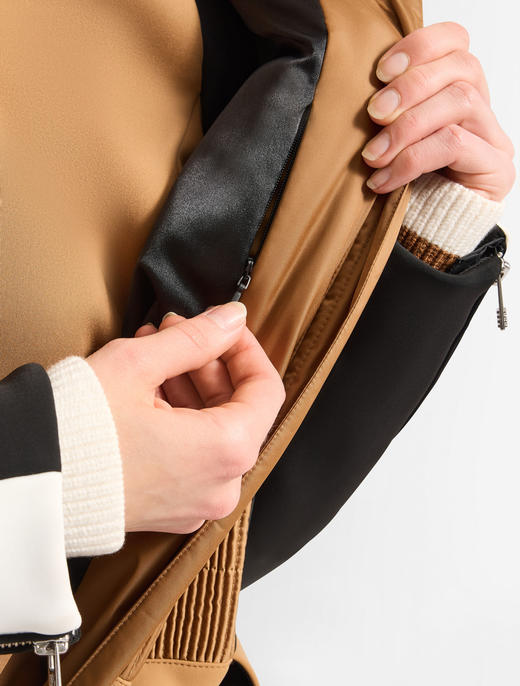 Fusalp - JORKET - Foxtrot/Noir/Neige - 女装 - 连体滑雪服 - 黄褐色/黑色/白色 商品图7