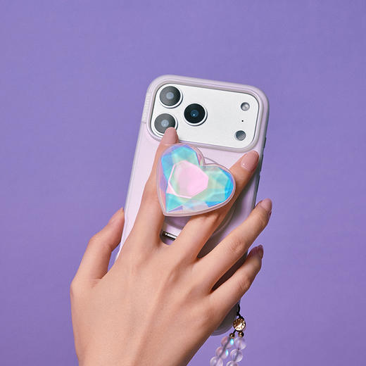 【光的舞会】流光之心 POPGRIP泡泡骚手机粘贴式气囊支架 Popout异形系列 镭射 爱心 商品图1