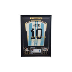收藏系列 梅西 阿根廷 冠军限量版1-30/30 亲笔签名球衣 全球限量30件
