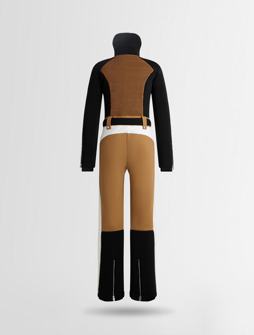 Fusalp - JORKET - Foxtrot/Noir/Neige - 女装 - 连体滑雪服 - 黄褐色/黑色/白色 商品图1