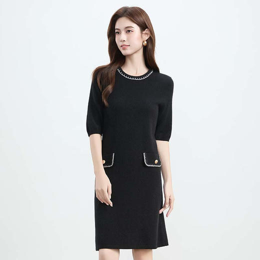 VogoPetite	小香风花边连衣裙100%山羊绒	BP132F1102 商品图2