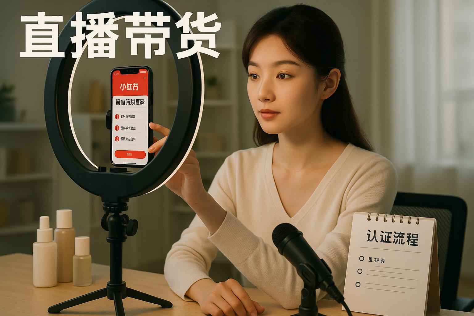 如何完成小红书账号认证与直播开通？