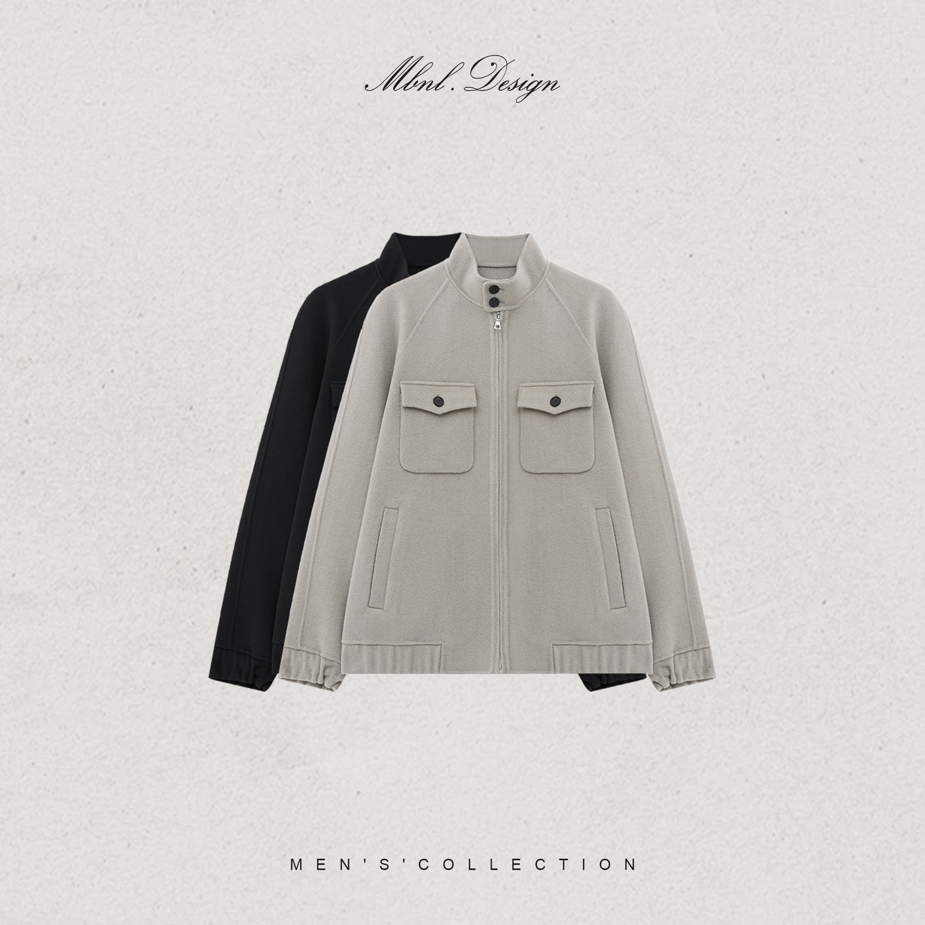「Harrington」秦磊男装100美丽诺羊毛牛角扣夹克LL-WWT0137 N10商品图3