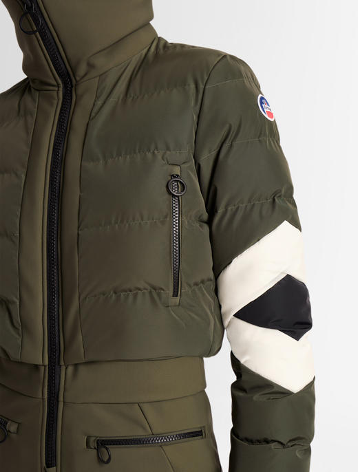 Fusalp - CLARISSE - Moss green/Noir/Neige - 女装 - 连体滑雪服 - 苔藓绿/黑色/白色 商品图5