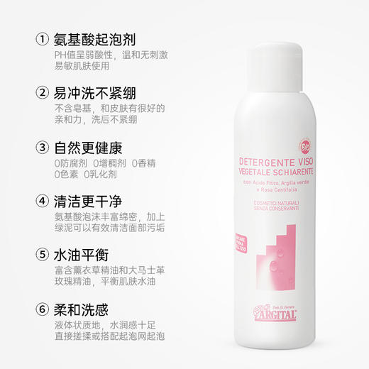 雅琪朵：玫瑰精油洁面乳 125ml /250ml 洗面奶氨基酸男女清洁收缩毛孔祛黑头控油美白 商品图5