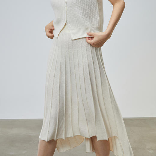 VogoPetite	不对称伞裙100%山羊绒半身裙	BP131E3307 商品图4