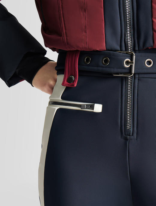 Fusalp - KAREI - Acajou/Marin/Neige - 女装 - 连体滑雪服 - 桃花心木棕/深蓝色/白色 商品图9