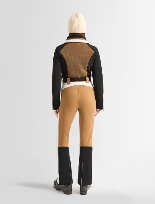 Fusalp - JORKET - Foxtrot/Noir/Neige - 女装 - 连体滑雪服 - 黄褐色/黑色/白色 商品图4