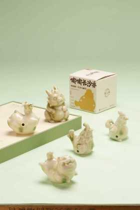 非遗手作  泥人刘  长沙窑 嘟嘟长沙兽 多用途陶瓷摆件 茶宠 多功能口哨