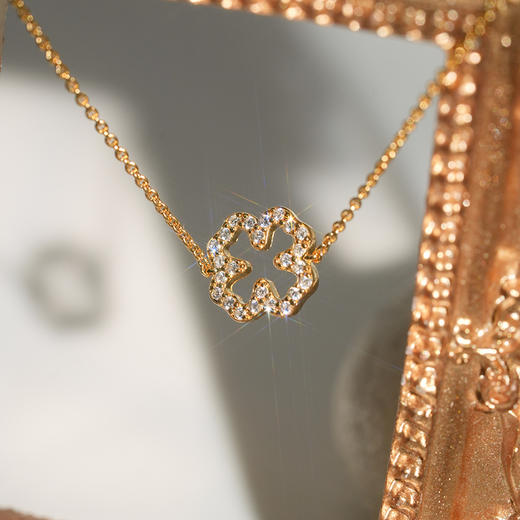 北京仓｜Skultuna-Pavé-金色 四叶草 密钻 手链［瑞典设计师］ 商品图3