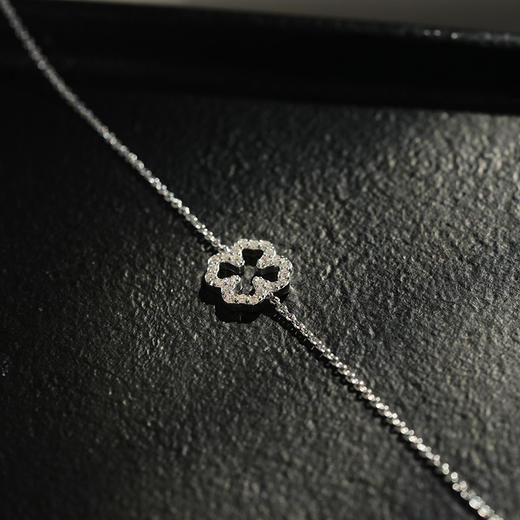 北京仓｜Skultuna-Pavé-银色 四叶草 密钻 手链［瑞典设计师］ 商品图3