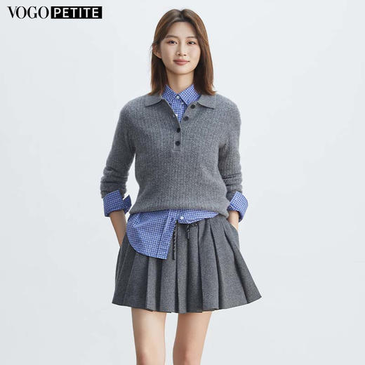VogoPetite	POLO领气质毛衫100%山羊绒	BP133F1605 商品图0