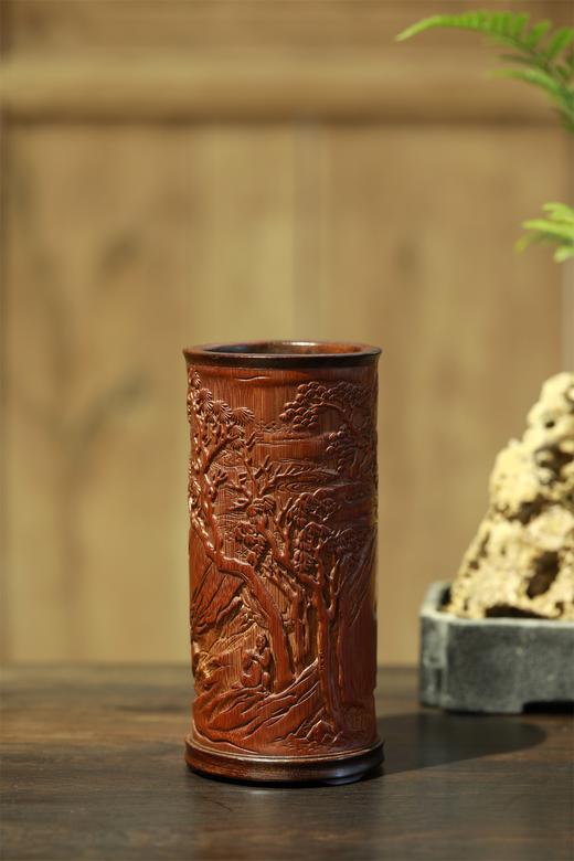 山行诗°竹雕小笔筒 商品图1