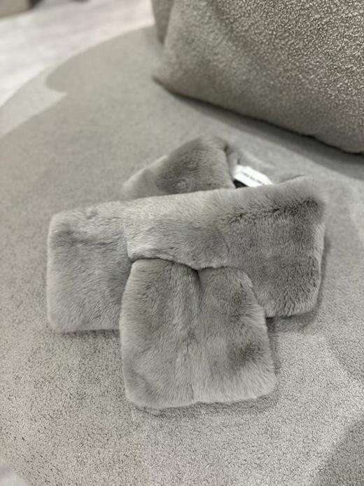 Yves Salomon - SCARF REX RABBIT - VANCOUVER - 配件 - 围脖 - 浅蓝灰 商品图0