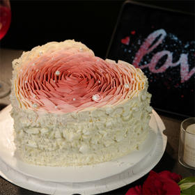 『甜蜜告白』甜粉珍珠心形女士生日蛋糕