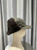 Yves Salomon - CHAPKA MADE WITH LORO PIANA FABRIC/MINK - EARTH/DARK LICHEN - 女装 - 四角帽 - 咖褐色/暗褐色 商品缩略图0