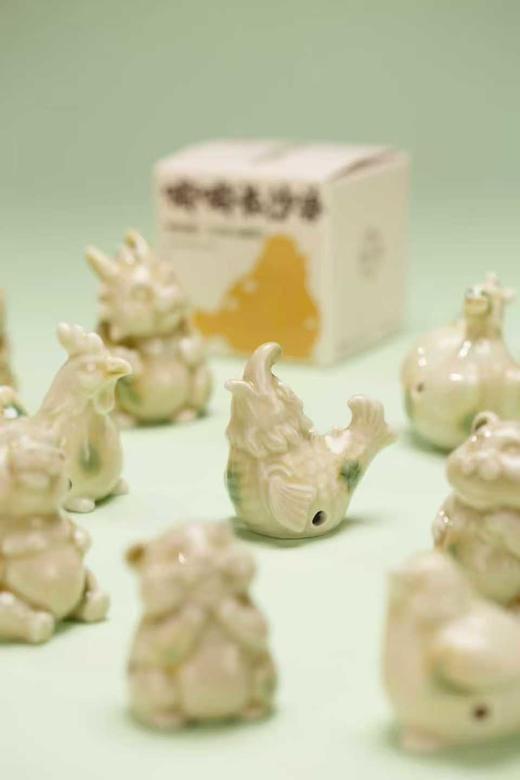 非遗手作  泥人刘  长沙窑 嘟嘟长沙兽 多用途陶瓷摆件 茶宠 多功能口哨 商品图1