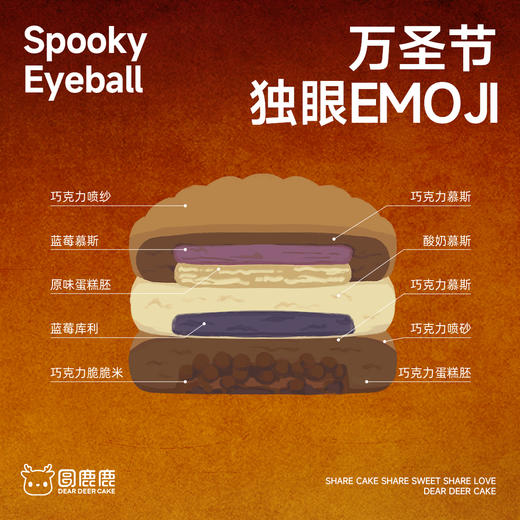 万圣节独眼emoji蛋糕 商品图2