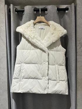 Yves Salomon - VEST MATTE TECHNICAL FABRIC - MILK - 女装 - 背心 - 白色