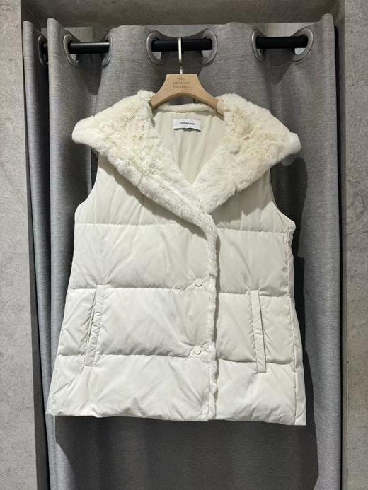 Yves Salomon - VEST MATTE TECHNICAL FABRIC - MILK - 女装 - 背心 - 白色 商品图0