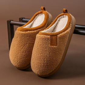 简约毛绒棉拖鞋 秋冬居家室内防滑保暖eva家居棉拖鞋